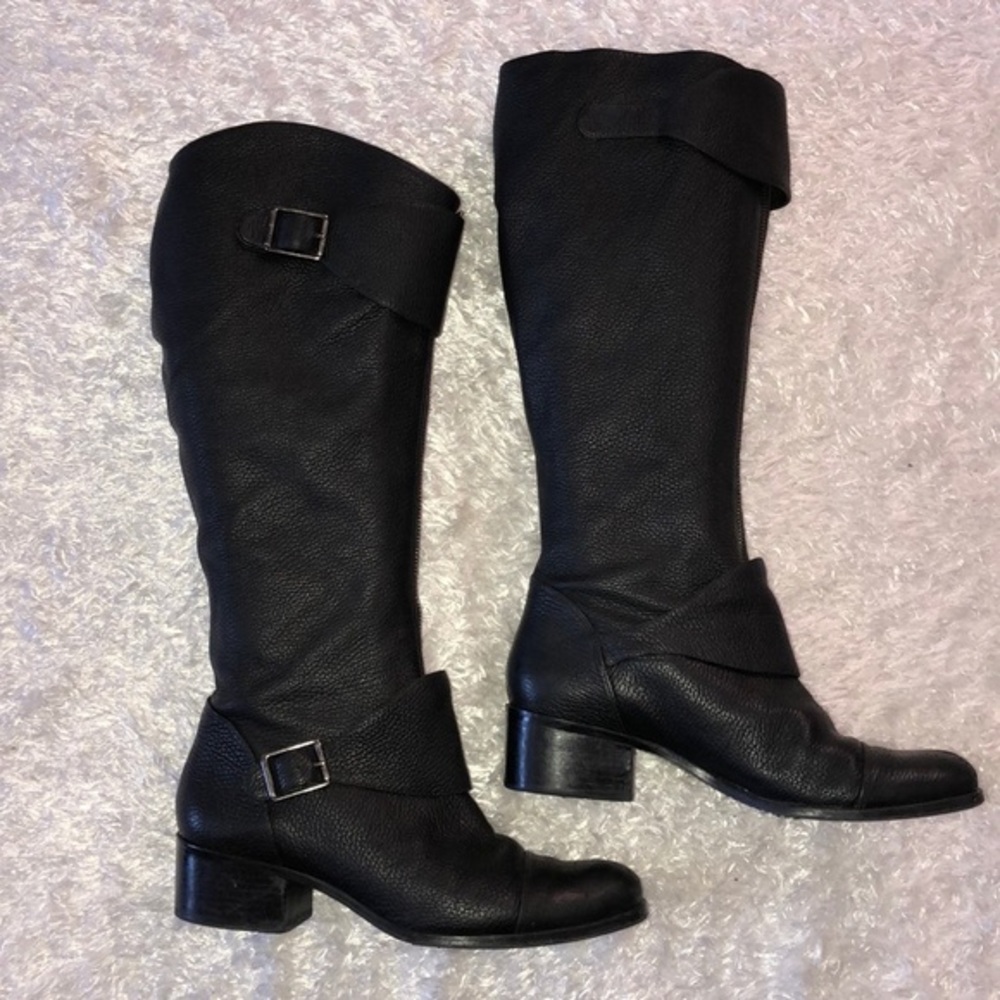 🔸 Victoire Black Leather Boots